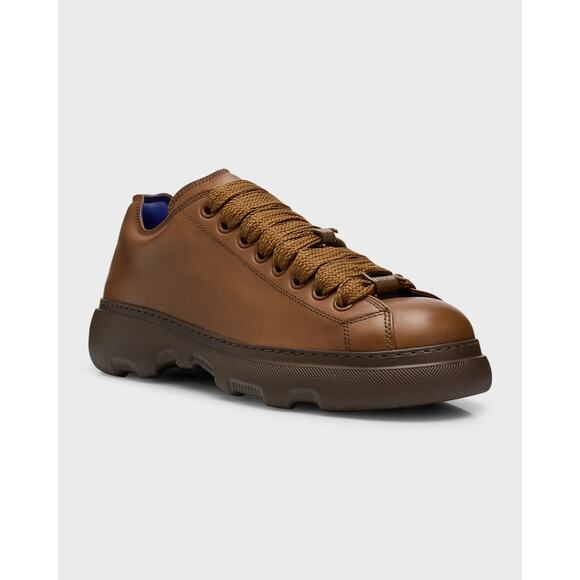 NIB BURBERRY RANGER DARK BROWN LEATHER LACE UP HIKING BOOTS US 9 42 ITALY $1K main image 10